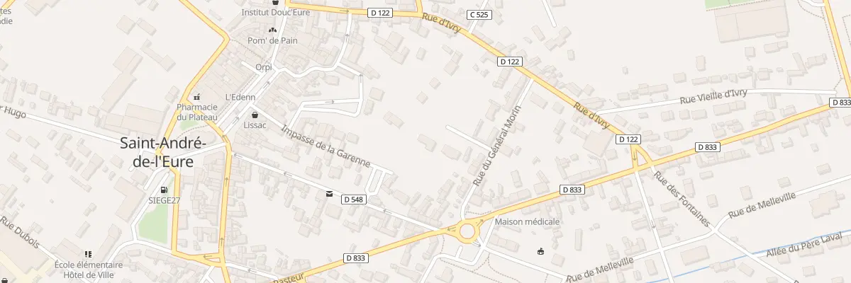 Plan du 8T Rue du Gen Morin à Saint-André-de-l’Eure