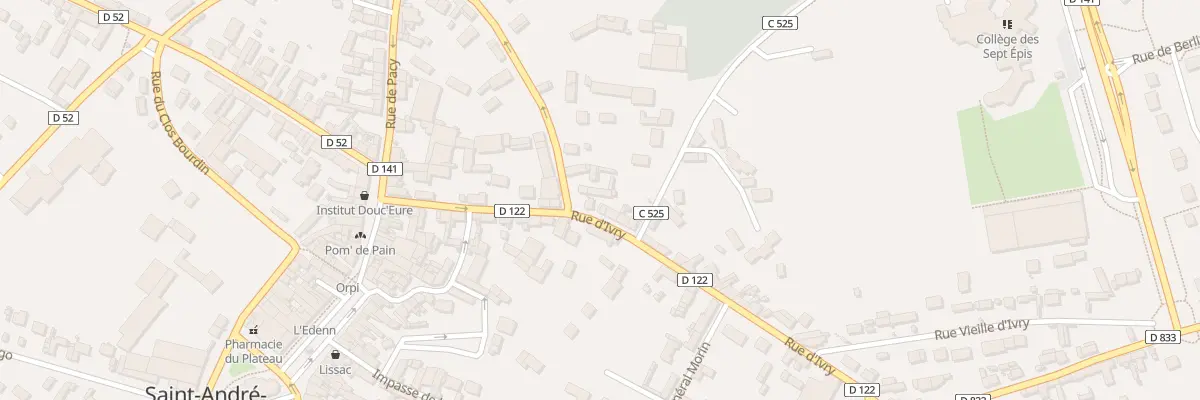 Plan du 9 Rue d’Ivry à Saint-André-de-l’Eure