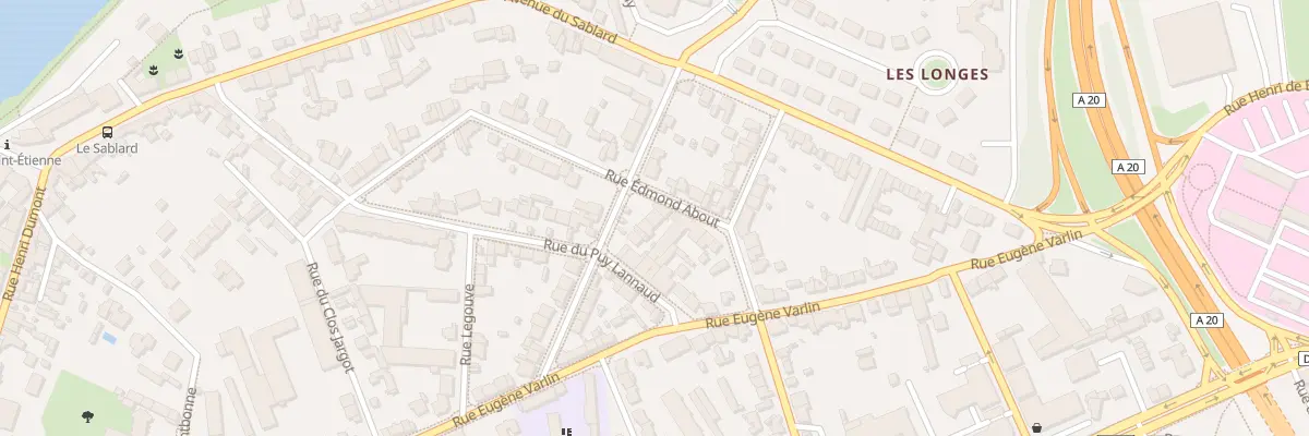 Plan du 38 Rue Edmond About à Limoges