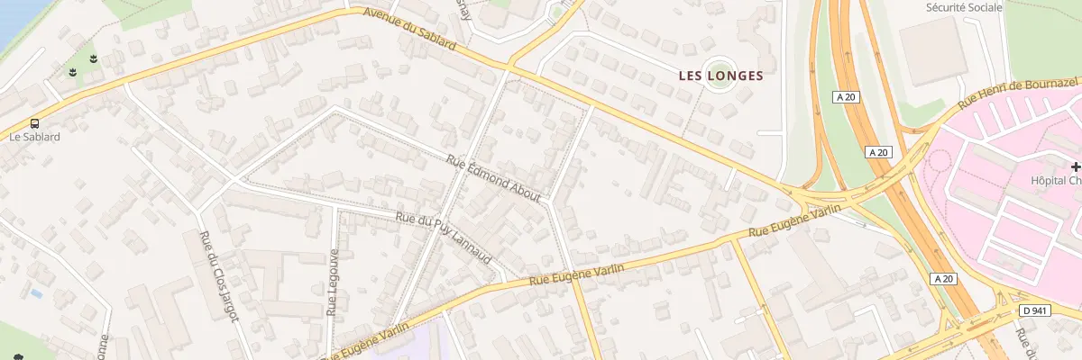 Plan du 57 Rue Edmond About à Limoges