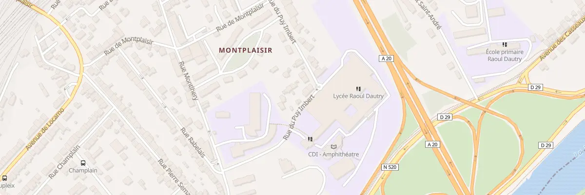 Plan du 23 Rue du Puy imbert à Limoges