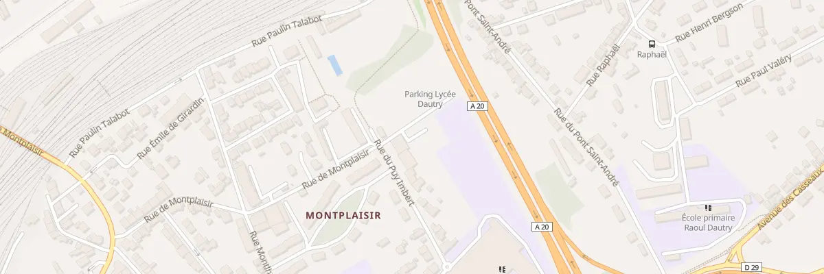 Plan du 52 Rue du Puy imbert à Limoges