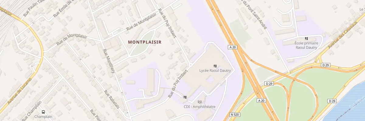 Plan du 31 Rue du Puy imbert à Limoges