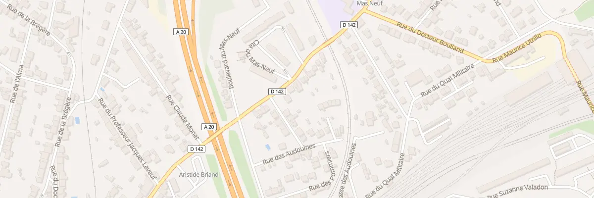 Plan du 156T Rue Aristide Briand à Limoges