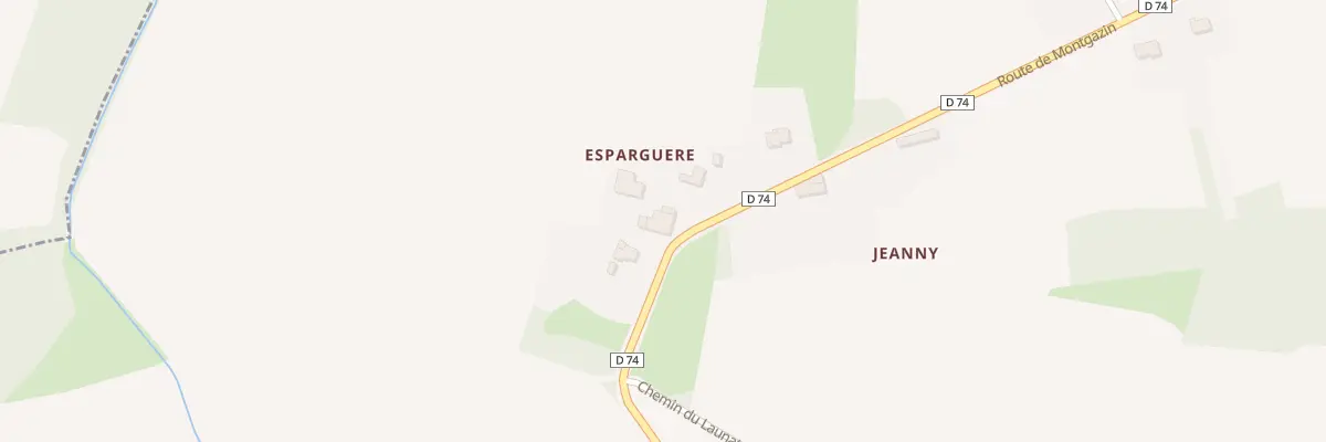Plan du 1295 Rte de Montgazin à Lacaugne