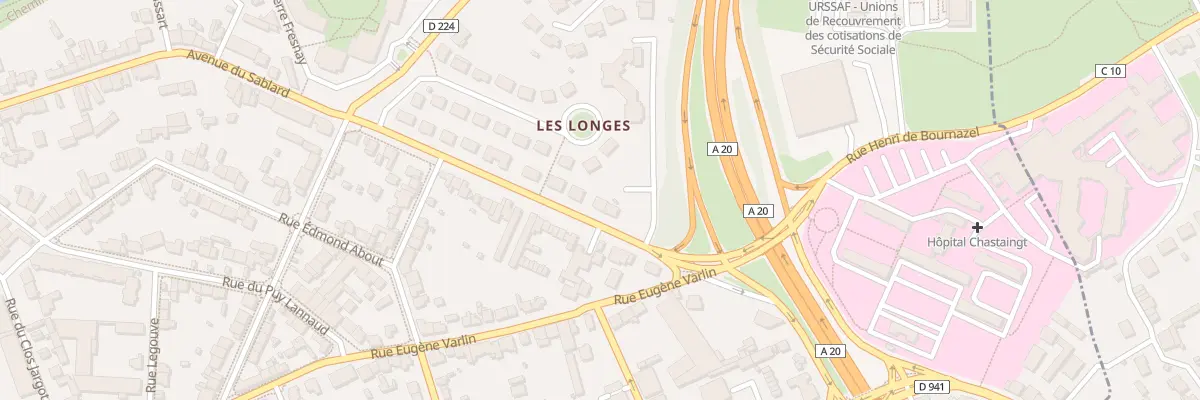 Plan du 123 Av du Sablard à Limoges