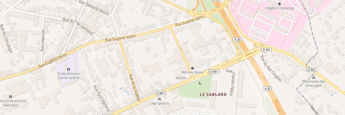 Plan du 15 Rue commandant Eugène Pinte à Limoges