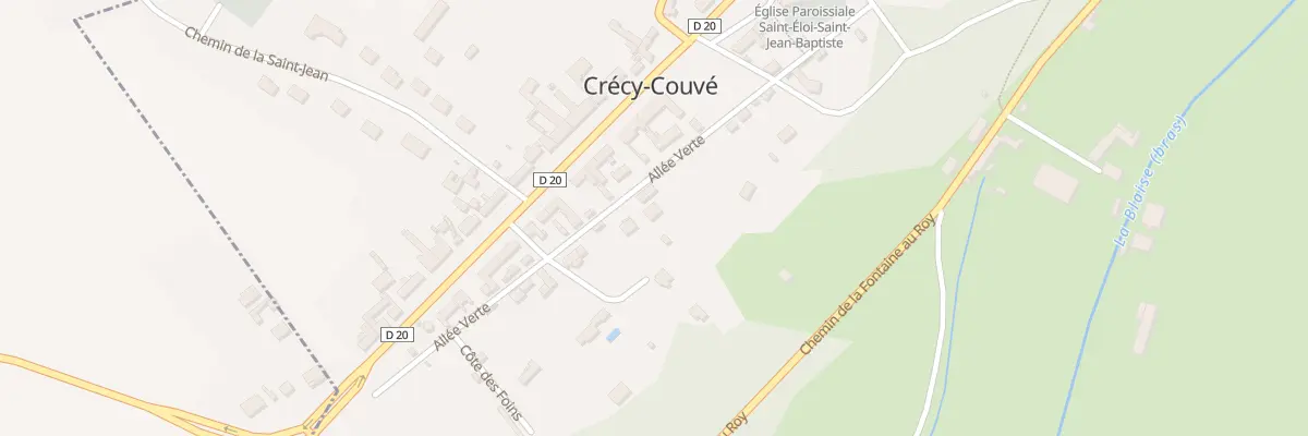 Plan du 4 All Verte à Crécy-Couvé