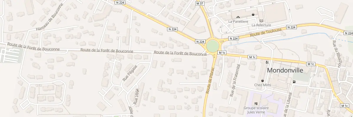 Plan du 3 Rte de la Forêt de Bouconne à Mondonville