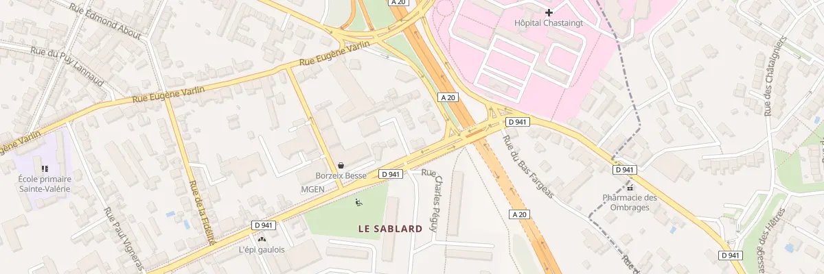 Plan du 211 Av Mal de L de Tassigny à Limoges