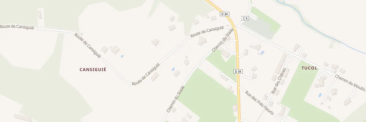 Plan du 1 Rte de Cansiguié à Vazerac