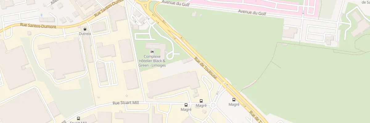 Plan du 9006 Rue de Toulouse à Limoges