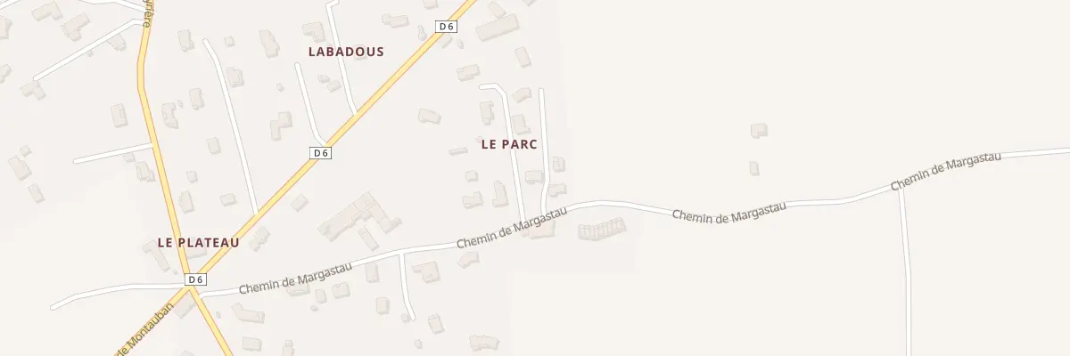 Plan du 335 Che de Margastau à Dieupentale