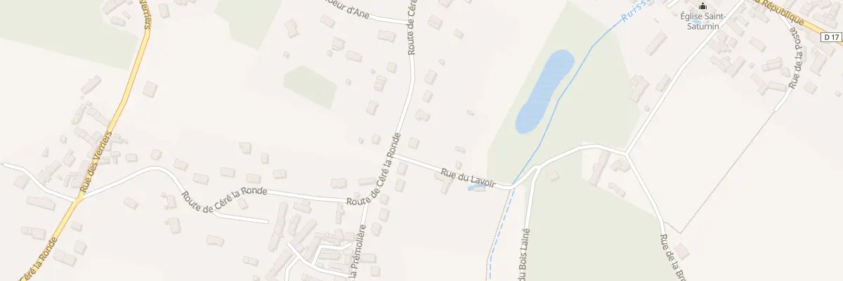 Plan du 1 Rue du Lavoir à Pouillé