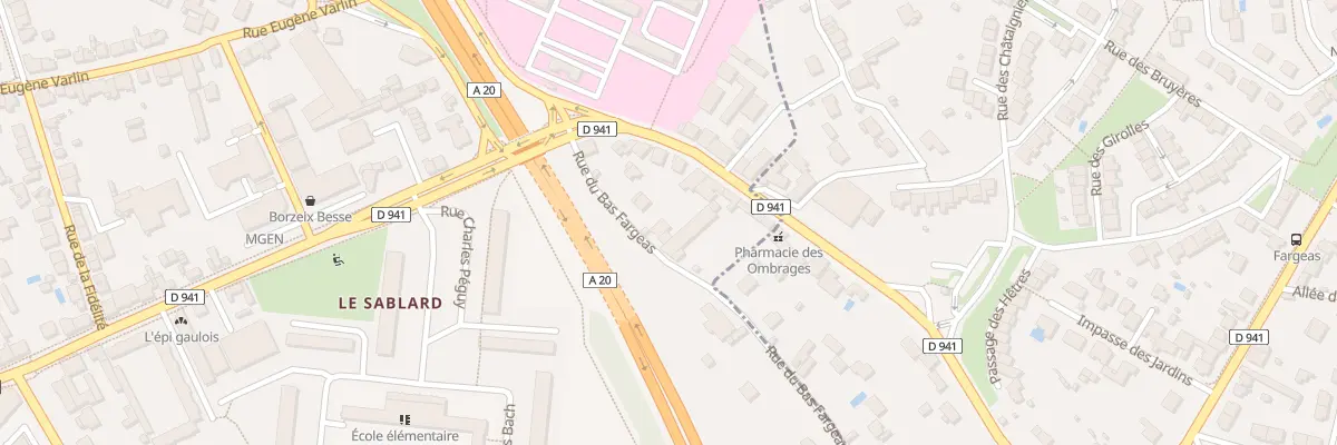 Plan du 17 Rue du Bas Fargeas à Limoges