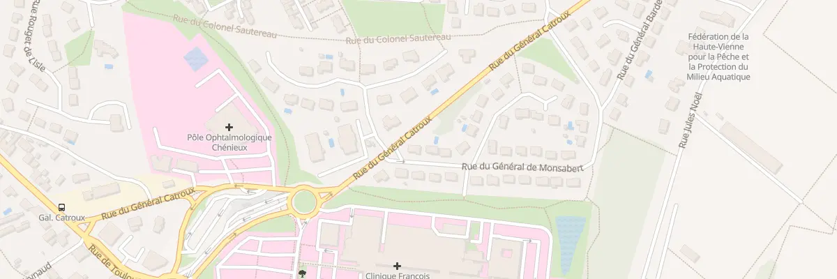 Plan du 1 Rue du General de Monsabert à Limoges