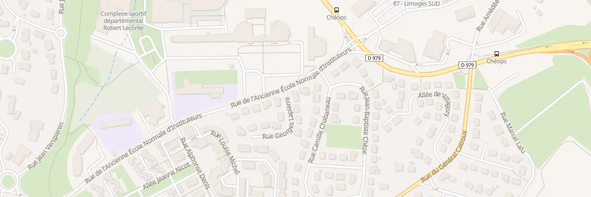 Plan du 1 Rue Georges Lapierre à Limoges