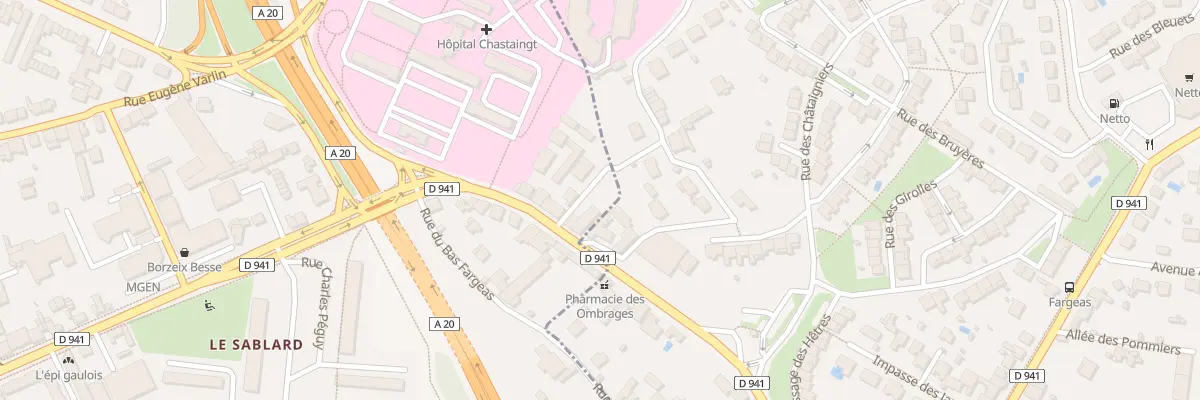 Plan du 261 Av Mal de L de Tassigny à Limoges