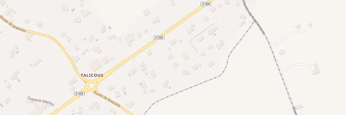 Plan de Talicous à Lacourt-Saint-Pierre
