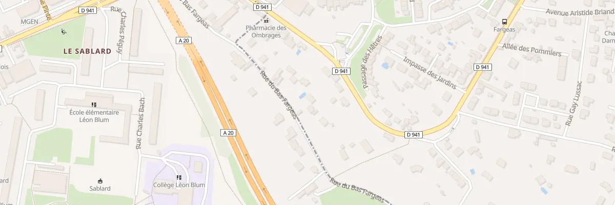 Plan du 49 Rue du Bas Fargeas à Panazol