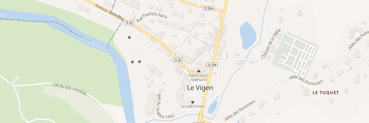 Plan du 2 Av Saint-Théau au Vigen