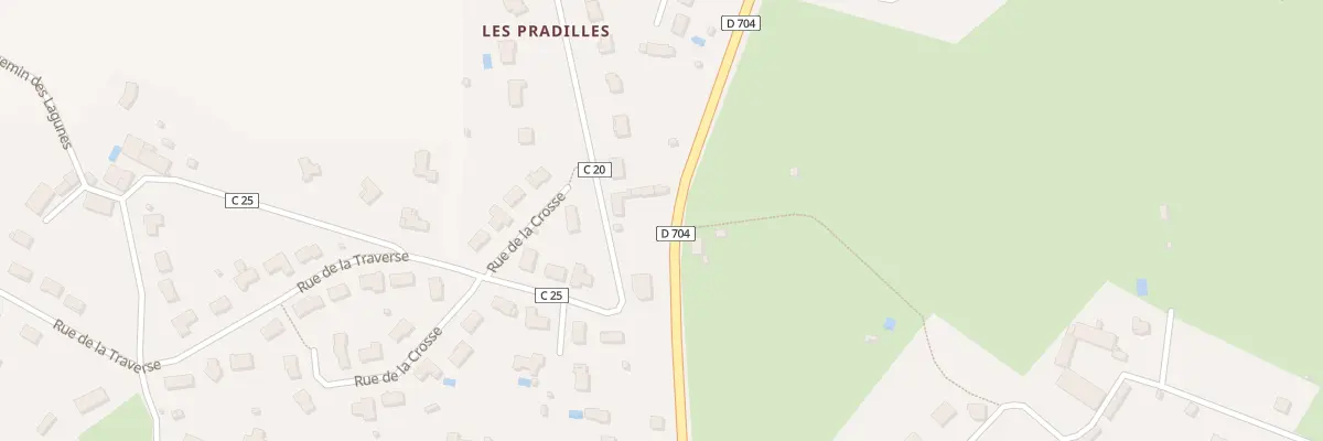 Plan de la Rue des Pradilles au Vigen