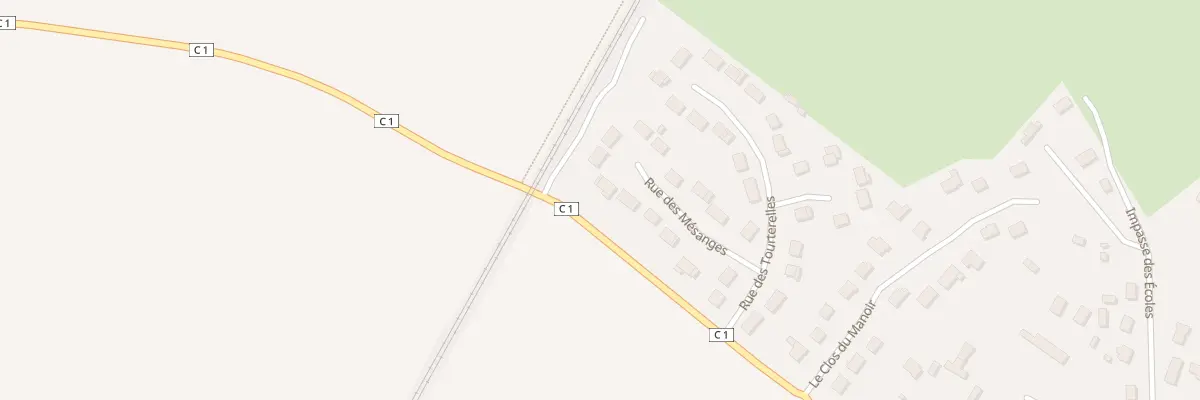Plan du 129 Rue des Mésanges à Vieux-Manoir