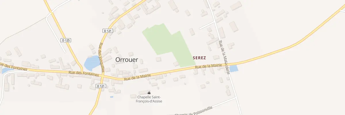 Plan de la Rue de la Mairie à Orrouer