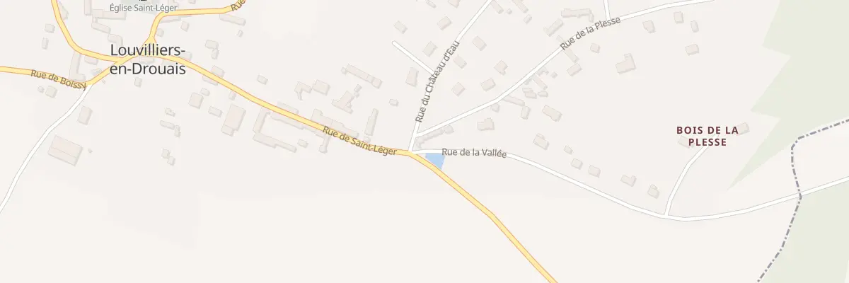 Plan du 1 Rue de la Vallee à Louvilliers-en-Drouais