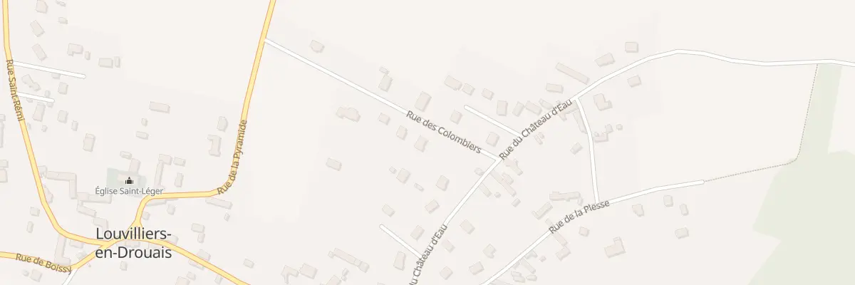 Plan de la Rue des Colombiers à Louvilliers-en-Drouais