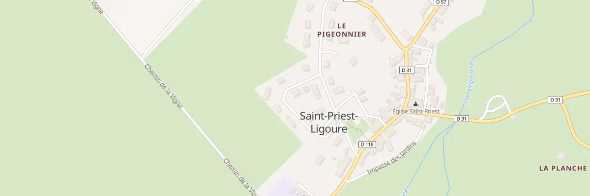 Plan du 5 Rue des Chênes à Saint-Priest-Ligoure