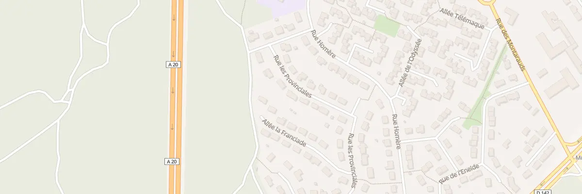 Plan du 18 Rue les Provinciales à Limoges
