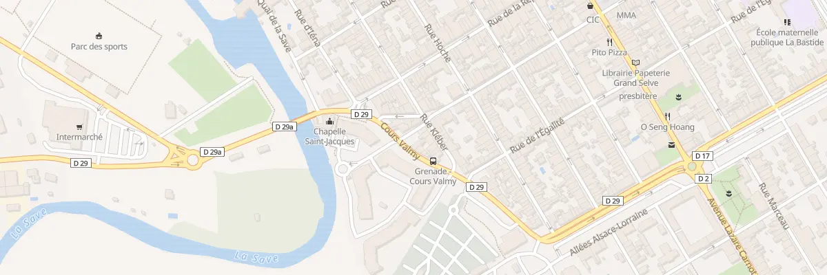 Plan du 2 Rue Castelbajac à Grenade