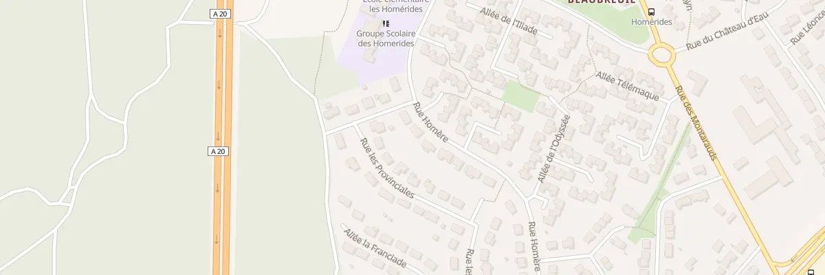 Plan du 28 Rue Homère à Limoges