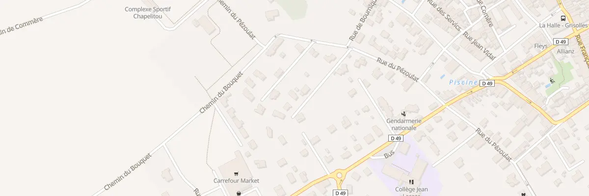 Plan du 144E Rue du Pézoulat à Grisolles
