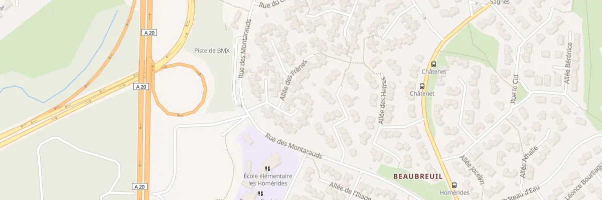 Plan du 7 Rue des Prades à Limoges