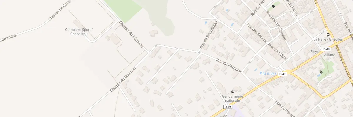 Plan du 108 Rue du Pézoulat à Grisolles