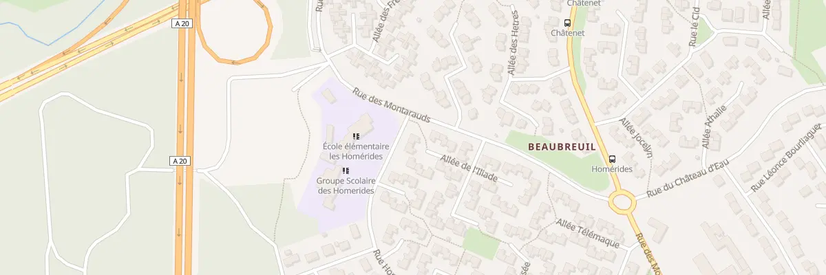 Plan du 12 All de l’Iliade à Limoges