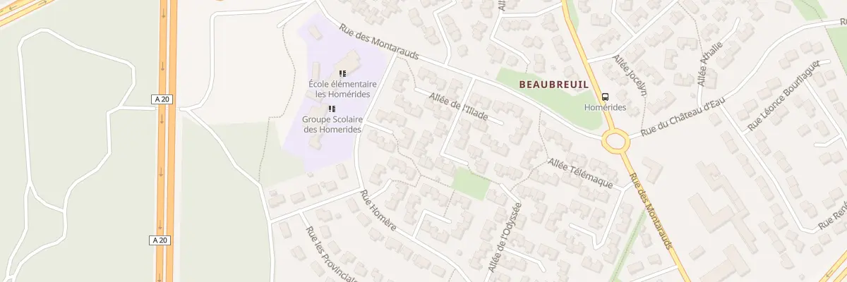 Plan du 34 All de l’Iliade à Limoges