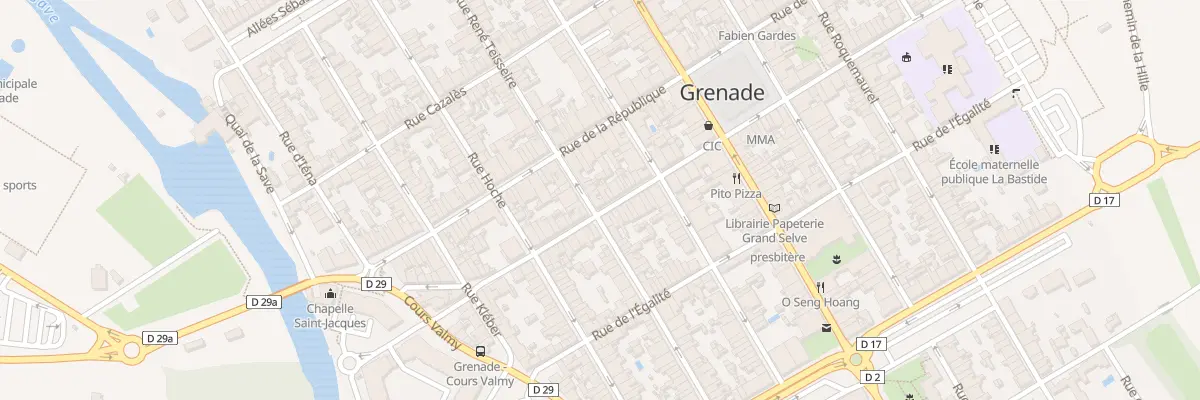 Plan du 25 Rue Castelbajac à Grenade