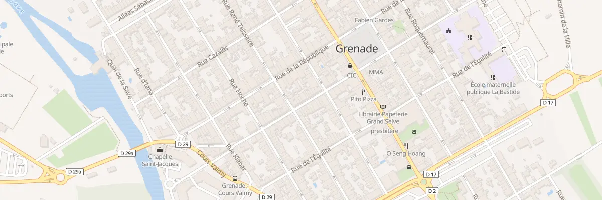 Plan du 29 Rue Castelbajac à Grenade