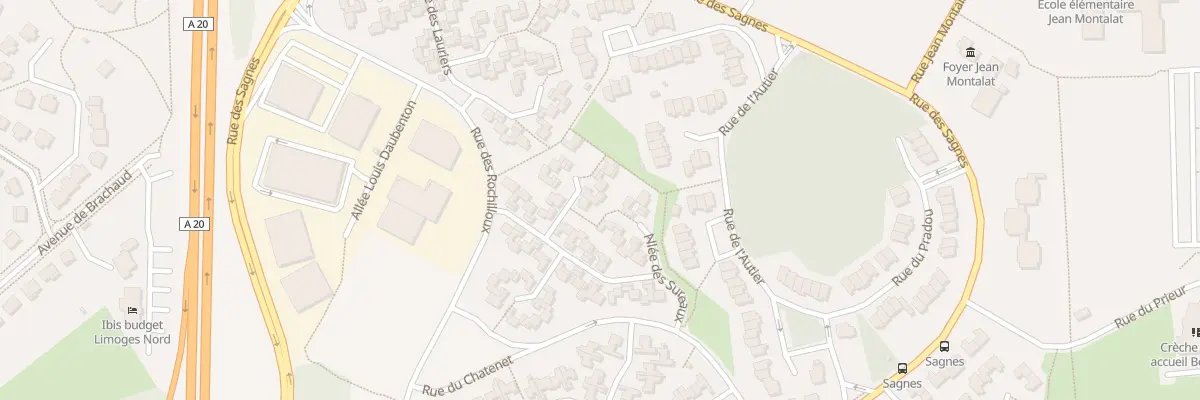 Plan du 8 All des Eglantiers à Limoges