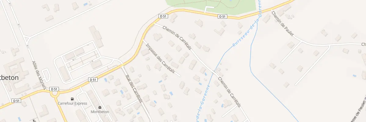 Plan du 110 Che des Carrétals à Montbeton