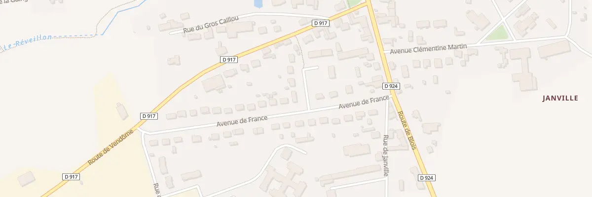 Plan du 7 Av de France à Oucques La Nouvelle