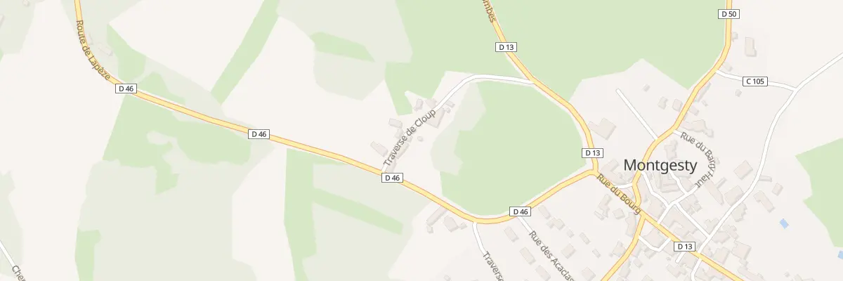Plan du 54 Tra de Cloup à Montgesty