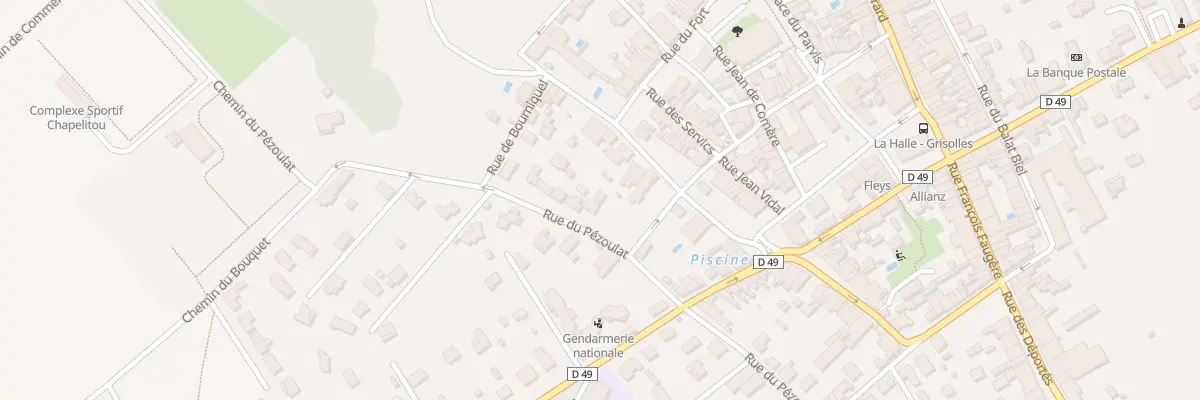 Plan du 235 Rue du Pézoulat à Grisolles