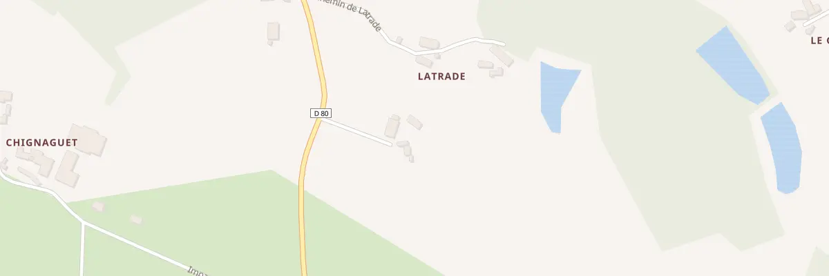 Plan de Latrade Est à Saint-Cyr-les-Champagnes