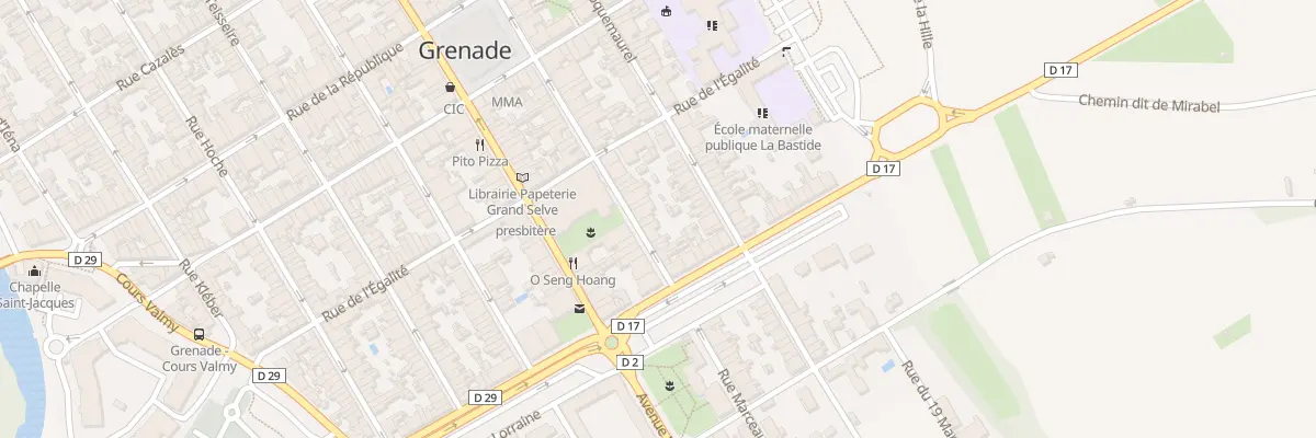 Plan du 10 Rue Victor Hugo à Grenade