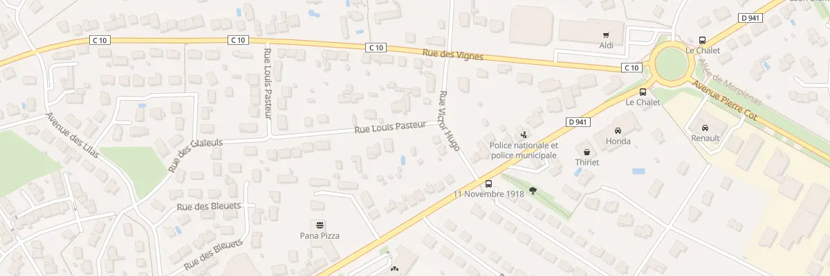 Plan du 3 Rue Pasteur à Panazol