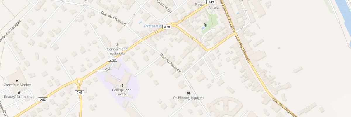 Plan du 483 Rue du Pézoulat à Grisolles